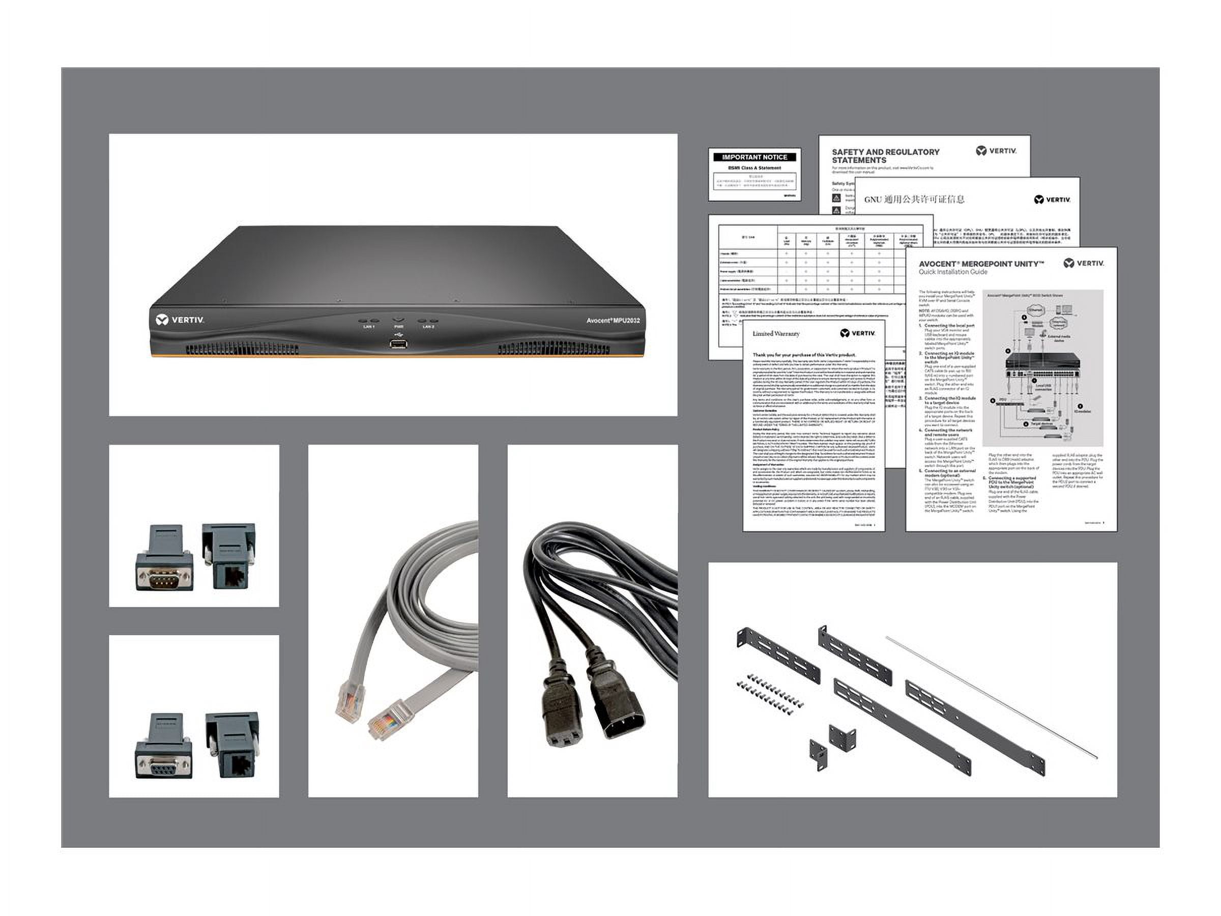 Vertiv Avocent MPU KVM Switch | 32 port | 2 Digital Path | Dual AC Power TAA - KVM over IP Switches| Remote Access to KVM, USB and serial connections| 2-Year Full Coverage Factory Warranty