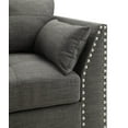 thumbnail image 3 of ACME Laurissa Sofa w/4 Pillows in Light Charcoal Linen 52405, 3 of 7