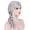 Gray, variant on Women Stylish Long Tail Turban Hats Solid Beanie Slouchy Hair Head Wrap Caps