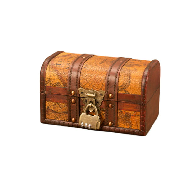 huoge Storage Case Decorative Wooden Treasure Chest - Walmart.com