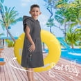 thumbnail image 6 of SUN CUBE Kids Changing Robe Surf Poncho, Kids Beach Towels, Hooded Towel For Toddler Bath Pool, Microfiber Quick Dry Wearable Towel Poncho with Hood, Swim Towel for Boys Girls 3-7 Years, Gray, 6 of 7