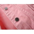 thumbnail image 3 of loveimgs Veste en Jean Courte Décontractée pour Femmes à Manches 3/4 avec Boutons Veste Courte de Moto, 3 of 7