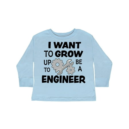 

Inktastic I Want To Grow up To Be a Engineer Gift Toddler Boy or Toddler Girl Long Sleeve T-Shirt