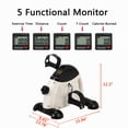thumbnail image 2 of Exercise Pedal Bike, Under Desk Bike with LCD Screen Display, White Sitting Pedal Exerciser for Arm/Leg Exercise, Adjustable Resistance Pedal Bike Exercise Equipment for Home Gym, 2 of 9