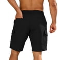 thumbnail image 5 of IhhxPro Men's Outdoor Cargo Shorts Elastic Waist Quick Dry Multi-Pocket Men Summer Work Hiking Casual Loose Fit Lightweight Cotton Travel S-3XL, 5 of 6