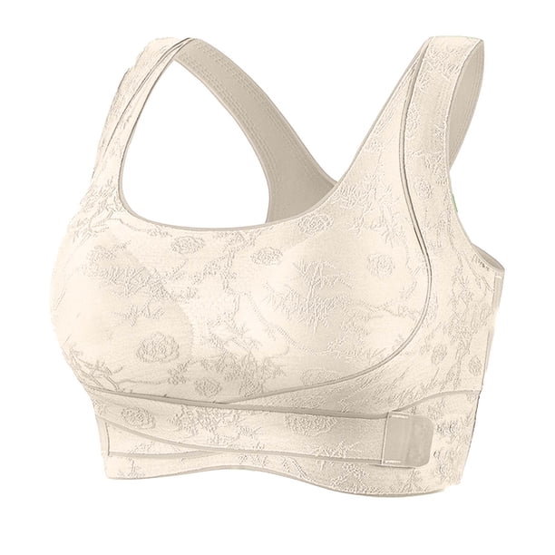 Mujeres de Color Sólido Cuatro Filas Ajustable Inalámbrico Sujetador Levantamiento Reunión Plegable Sagging para la Ropa Interior Y los Sujetadores de las Mujeres