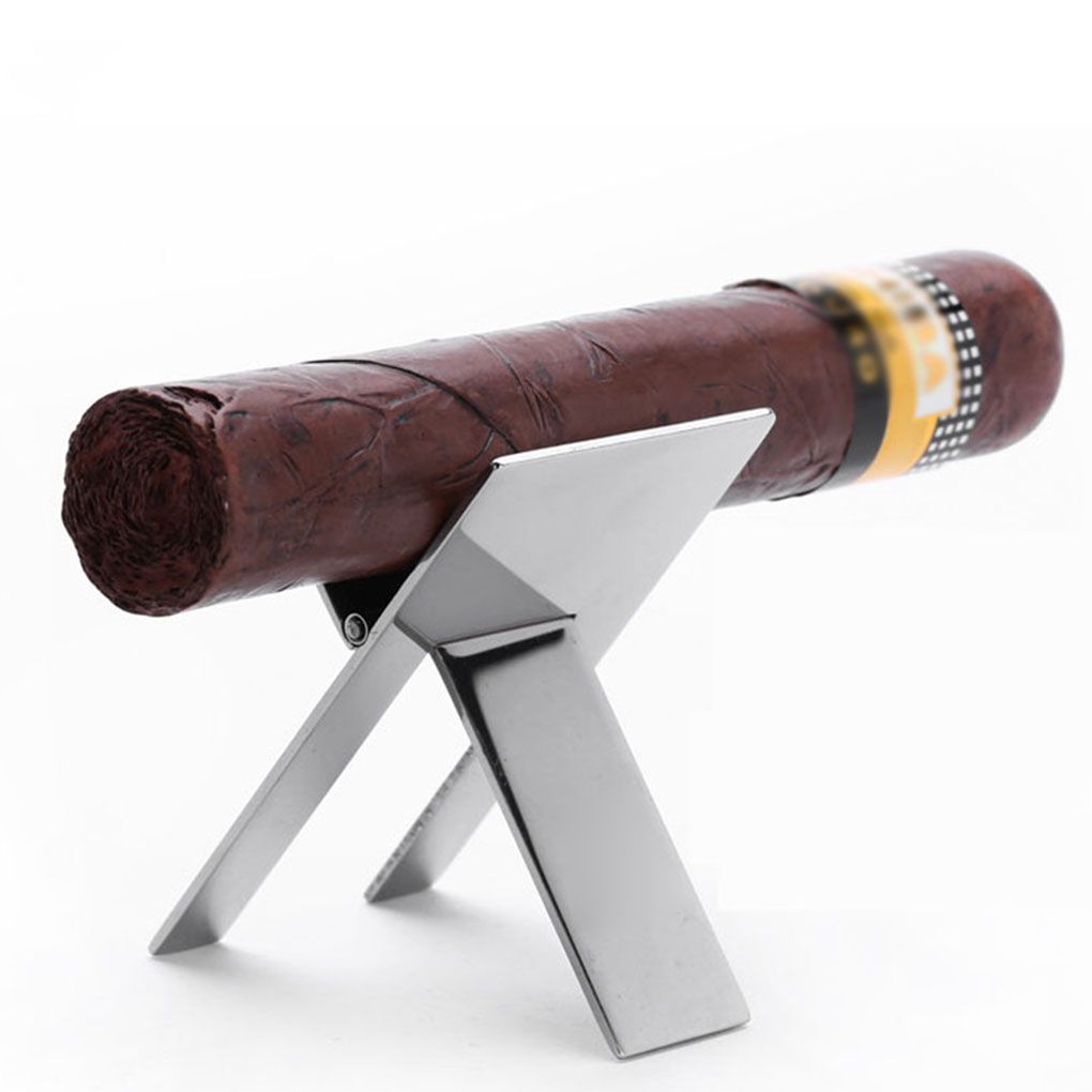 Guangcailun Stainless Steel Cigar Holder Bracket Foldable Stand Rack Cigar Display Shelf Tray