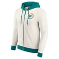 thumbnail image 2 of Men's Darius Rucker Collection by Fanatics Cream Miami Dolphins Distressed Graphics Full-Zip Hoodie, 2 of 6