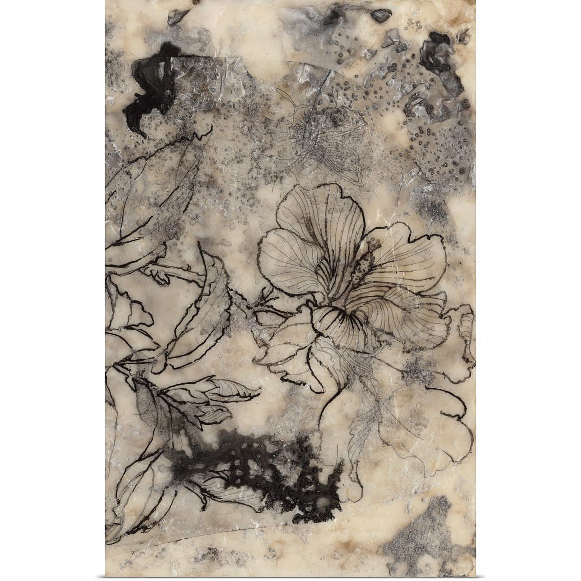 Great BIG Canvas | Tattooed Floral II Art Print - 16x24