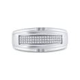 thumbnail image 2 of FB Jewels Sterling Silver Mens Round Diamond Band Ring 1/6 Cttw, 2 of 4