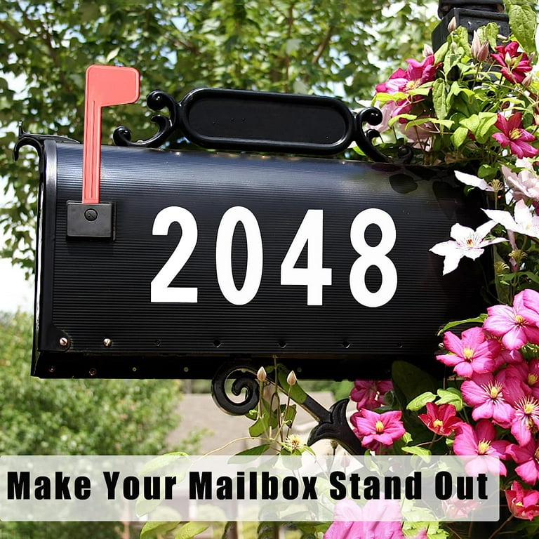 Reflective Mailbox Numbers Stickers Address Number Decals Mailbox