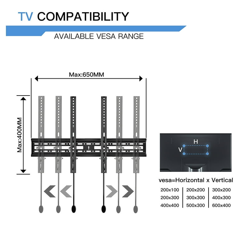 Wewdigi TV Wall Mount for Most 37-70 inches LED LCD OLED TVs