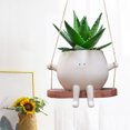 thumbnail image 2 of Cabeza Resina Swing Suculenta Flower Pot para Regalos Navidad, 2 of 9