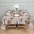 thumbnail image 3 of Pink Baseball Gear Pattern Square Tablecloth,Waterproof Square Table Cover,Wipeable Spillproof Washable Table Cover for Home Kitchen Party Decor 52"x52"(132x132cm), 3 of 6