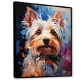 thumbnail image 2 of Designart "Reverie Of The Yorkie Doge II" Animals Dog Floater Framed Canvas Wall Art, 2 of 5