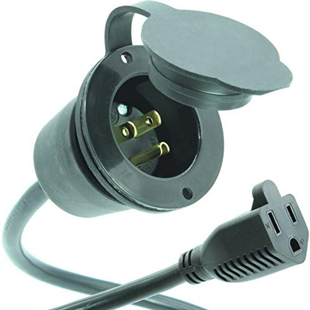 JourneymanPro 15 Amp 125V AC Power Inlet Port Plug with Integrated 20