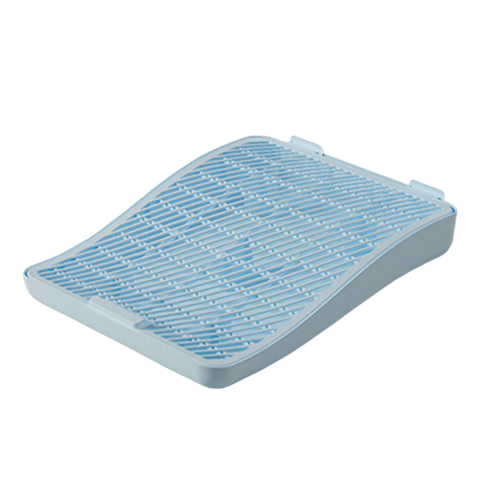 Bvdfgk Anti Slip Cat Litter Mat PP Trapping Pad Double Layer for Cat Litter Box Cabinet Blue