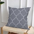 thumbnail image 4 of 4 Pieces Cushion Cover Geometric Pattern Decorative Cushion Cover Cotton Linen Pillowcases (40 x 40 cm, Gray), 4 of 4