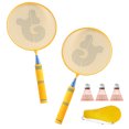 thumbnail image 1 of Children Badminton Rackets, Kids Durable Badminton Set Glossy Paint  for Playground Yellow, 1 of 8