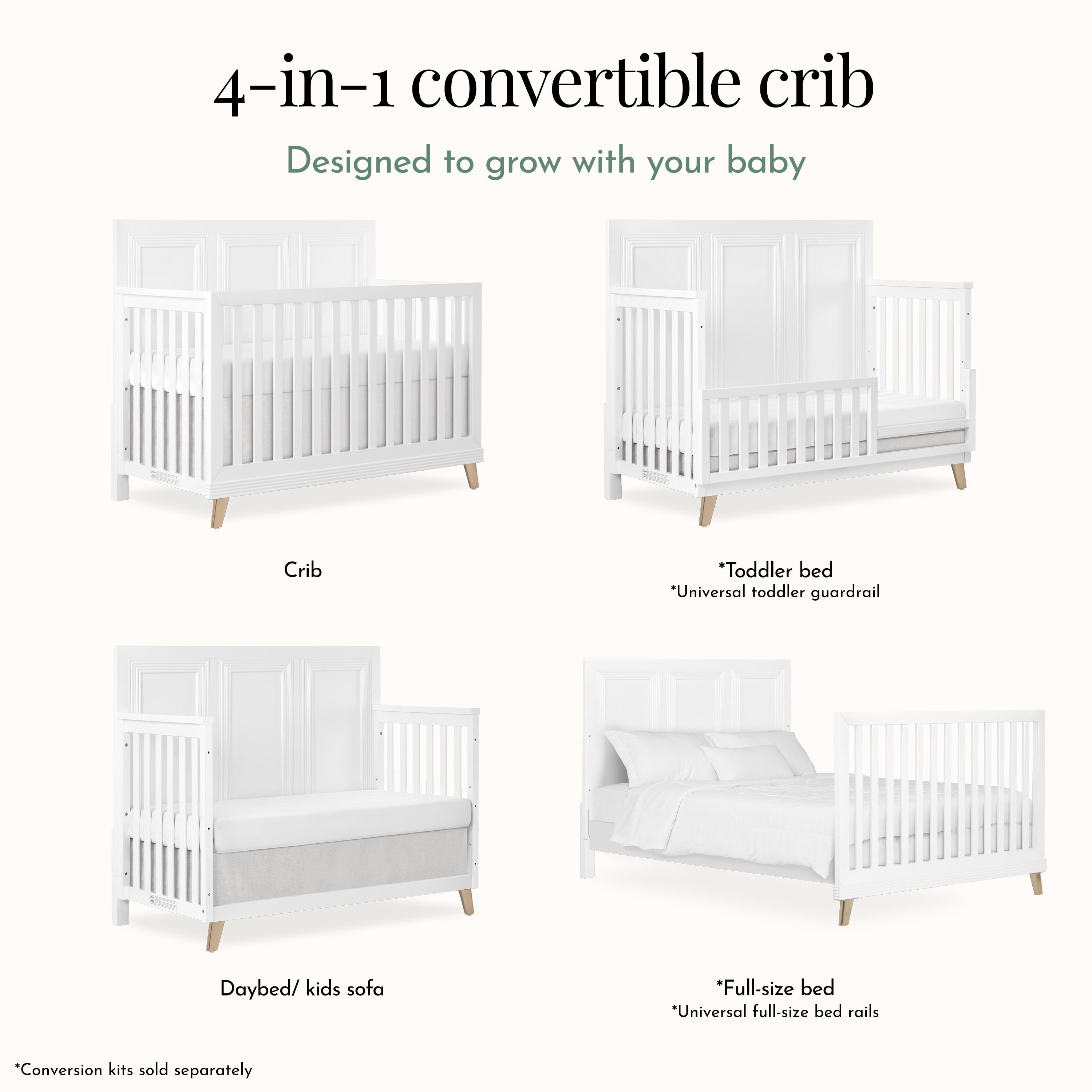 Evolur Audrey Convertible Crib Stardust