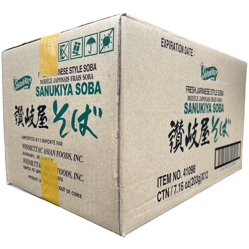 SHIRAKIKU Instant Sanukiya Soba Noodle Bowl, 7.16 oz, 12 pack