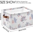 thumbnail image 3 of GZHJMY Cute Unicorn Head Shelf Storage Baskets, Foldable Fabric Storage Bins with Leather Handles for Organizing Closet Clothes, Toys, Towels, Bedroom, Bathroom, Nursery, Office (1 Pack), 3 of 7