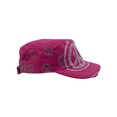 thumbnail image 3 of Top Headwear Womens Print Adjustable Cadet Cap - Pink - Studded Peace, 3 of 4