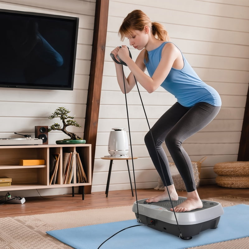 Qifang Vibration Exercise Machine with Resistance Bands, 120 Levels Whole Body Vibration Platform for Weight Loss, Shaping, Home Gym Workout Equipment