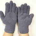 thumbnail image 4 of 1 par de guantes para quitar el polvo de microfibra gris Guantes de coral Limpieza de la casa Guantes de eliminación de polvo de perfecl guantes para quitar el polvo, 4 of 6