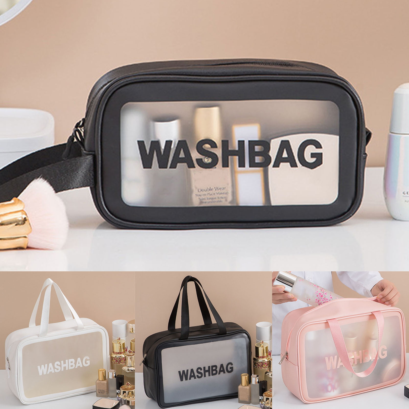 Clear Makeup Bag Travel Cosmetic Bag, Makeup Travel Bag Makeup Pouch –  ÉLEVER US