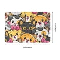 thumbnail image 3 of Haiem Cute Cat Cartoon Front Door Mat Indoor Outdoor Entrance, Waterproof All-Season, All-Weather Doormat, Durable Flannel Fabric, Fade Resistant, Low Profile, 16x24in, 3 of 9