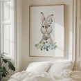 thumbnail image 6 of Cute Bunny, Rabbit, Forest Animals, Woodland Animals, Boho, Blue Flowers, Boy Nursery - Illustration Watercolor Animal Floral Whimsical Unframed Wall Art Print 12 x 16 inches, 6 of 13