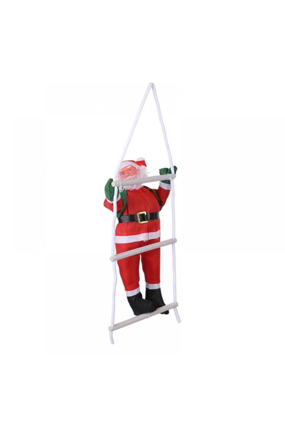 Christmas Decor Santa Claus Climb Ladder Hanging Decoration Xmas Hanging Decoration for Festival Party Supplies,11.8" (1 Christmas Santa Claus)