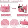 thumbnail image 3 of Wattne 8-Pocket Beside Caddy Hanging Organizer, Pink, 3 of 8