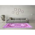 thumbnail image 3 of Ahgly Company Indoor Round Abstract Purple Modern Area Rugs, 6' Round, 3 of 4