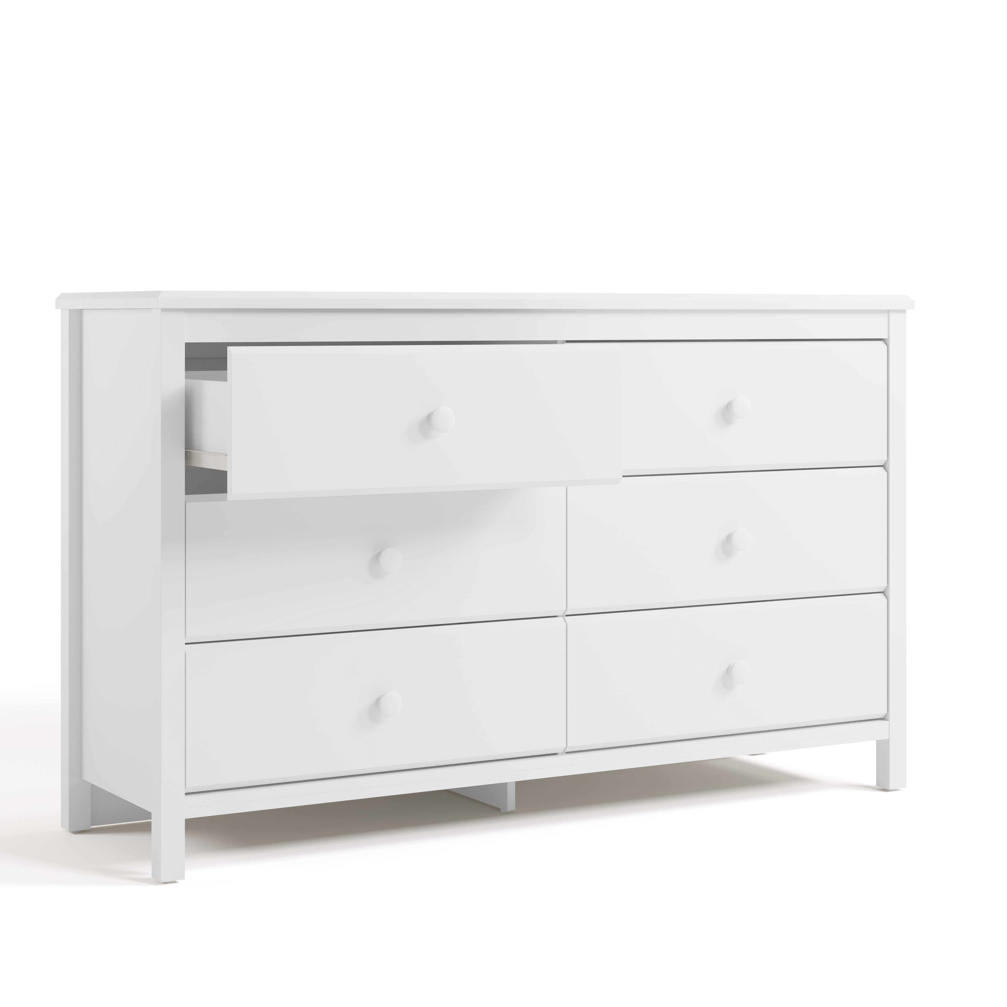 Storkcraft Alpine 6 Drawer Nursery Double Dresser, White