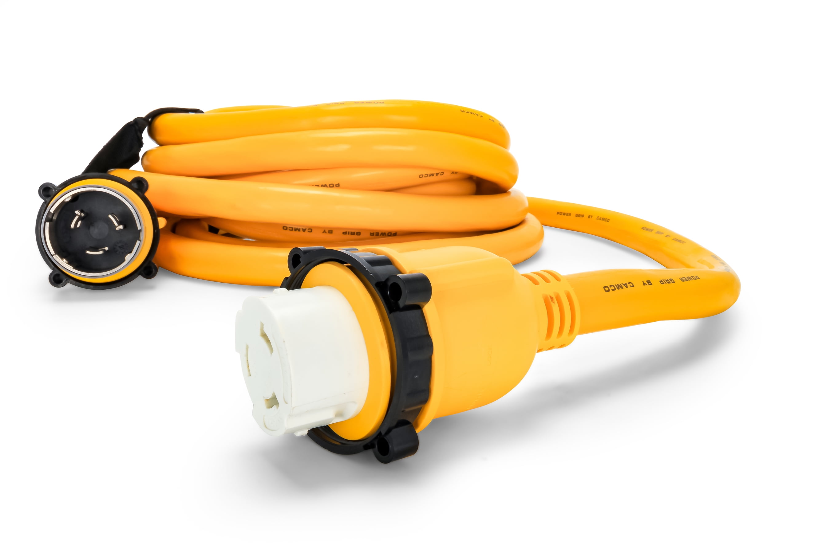 Camco 50 Amp Power Grip Marine Extension Cord - 25' M-Locking/F-Locking Adapter