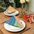 thumbnail image 3 of Rainbow Stars Stripes Cloth Napkins Set of 4,20x20 Inches Napkins Cloth Washable Reusable Soft for Dinner,Wedding,Parties,Home Dinner,Tableative Decor Gift, 3 of 7