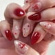 thumbnail image 1 of 24Pcs Almond Press on Nail Valentine French Fake Nail Acrylic False Nail,Artificial Nail Glues on Nail for Womens Girls, 1 of 4
