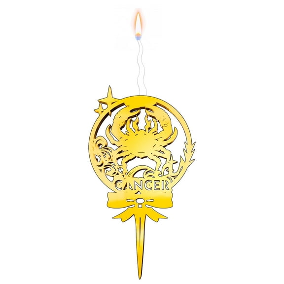 Luxury Cake Topper Candle for Birthdays, Weddings & Anniversaries - Reusable Food Safe Acrylic, Shiny Mirror Finish - Happy Birthday Cake Topper Décor