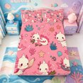 thumbnail image 5 of Manfei Salamander Pattern Bed Sheets,Purple Axolotl Full Size Sheets,4-Piece,1 Flat Sheet,1 Fitted Sheet and 2 Pillowcases, 5 of 6