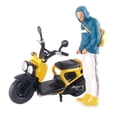 thumbnail image 2 of Adorno de escritorio de motocicletas 1/64 Sunnimix Figuras de dioramas Amarillo azul, 2 of 8