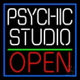 thumbnail image 1 of White Psychic Studio Red Open Green Line LED Neon Sign 24" Tall x 24" Wide - inches Black Square Cut Acrylic Backing, with Dimmer - Bright and Premium built indoor LED Neon Sign for Storefront., 1 of 7