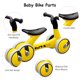 thumbnail image 3 of Irfora Bicicletas de equilibrio para bebés Juguetes para bebés para niños de 1 año, niñas de 18 a 36 meses, primera bicicleta para niños pequeños, andador para bebés, niños sin pedal, 4 ruedas, primer Irfora Empujar bicicleta, 3 of 7