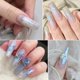 thumbnail image 4 of Iridescent Nail Glitter Set, 6 Colors Mud Texture Aurora Chrome Powder, Pink Blue Pearlescent Glitter, Chameleon Nail Flakes Gold Leaf, Holographic Manicure Decor, 4 of 7