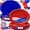 Red/Blue, variant on 50 Count Red Plates Disposable Heavy Duty 10" x 12" Oval Red Plastic Plates for Birthday Picnic BBQ 4th of July