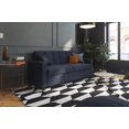 Devon Sleeper Sofa with certified Memory Foam Mattress, Blue Linen