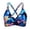 EliteGoogv#Dark Blue, variant on Women Bikini Top Printed Pattern Criss Cross Adjustable Tie Design Removable Pads Supportive Stylish Bathing Suit Top For Summer Beach Pool Water Sports,Purple,M