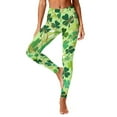 thumbnail image 3 of Vekome Green Womens Leggings Plus Size St Patricks Day High Waisted Yoga Pants Seamless Clover Lightweight Running Tights M, 3 of 8