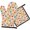 Pioneer Flower Floral Print Pattern, variant on Pioneer Flower Floral Print Pattern 1-Pack Oven Mitts Set, Heat Resistant Kitchen Gloves, 7.7" X 12"